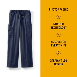Carhartt Men’s Rugged Flex Ripstop Multi Cargo Pant — Navy Heather, Large