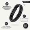 RTZN® Black Leather Bracelet for Men – Premium Artisan Handcrafted