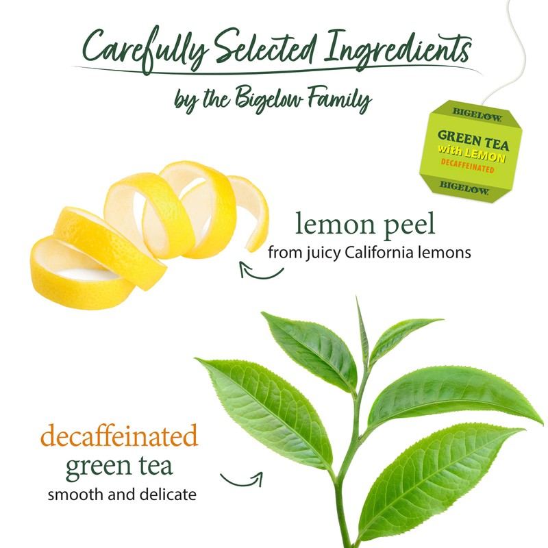 Bigelow Tea Decaffeinated Green Tea with Lemon, Decaf Tea with