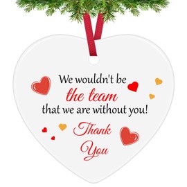 Boss Appreciation Gifts Christmas Ornament Thank You Gifts for Boss Lady Boss Keepsake for Office Retirement Appreciation Gift Thank You Gift for Team Leader Ceramic Ornament Colleague Gifts