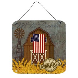 Caroline's Treasures Patriotic Barn Land of America Wall or Door Hanging Prints, Multicolor