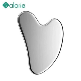구아샤 보드 얼굴 스테인레스 스틸 바디 마사지기, 스크래핑 플레이트, 스파 스크래퍼, 목 등 [05 B and bag] Gua Sha Board Facial Stainless Steel Body Massager, Scraping Plate, Spa Scraper, Neck Back [05 B and bag]