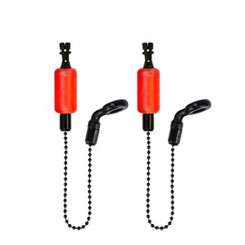 Hirisi Tackle Carp Swinger with Bite Alarm, Removable Sleeve, 6 Colours, Individually Packed, Length Adjustment (FBA-red-2)