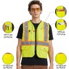 AK A-KSAFETY M Yellow High Visibility Security Vest for Crossing