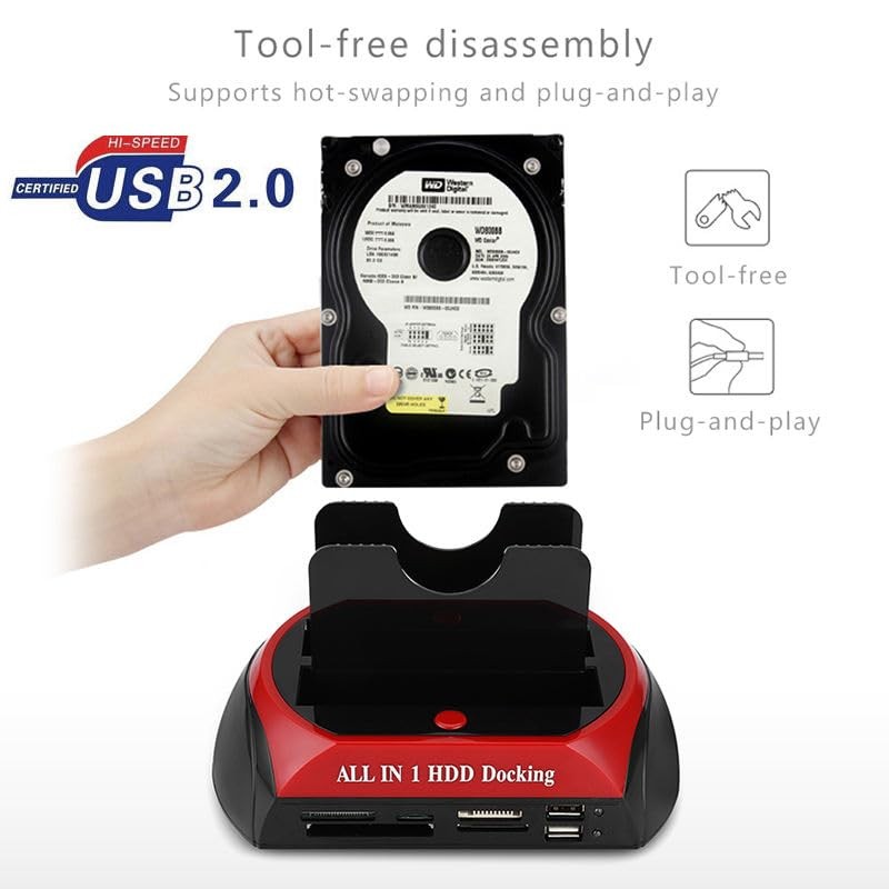 Hard Drive Docking Station with Offline Clone Function for 2.5