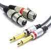 VITALCO 2x XLR Female to 2x 6.3 mm TS Jack