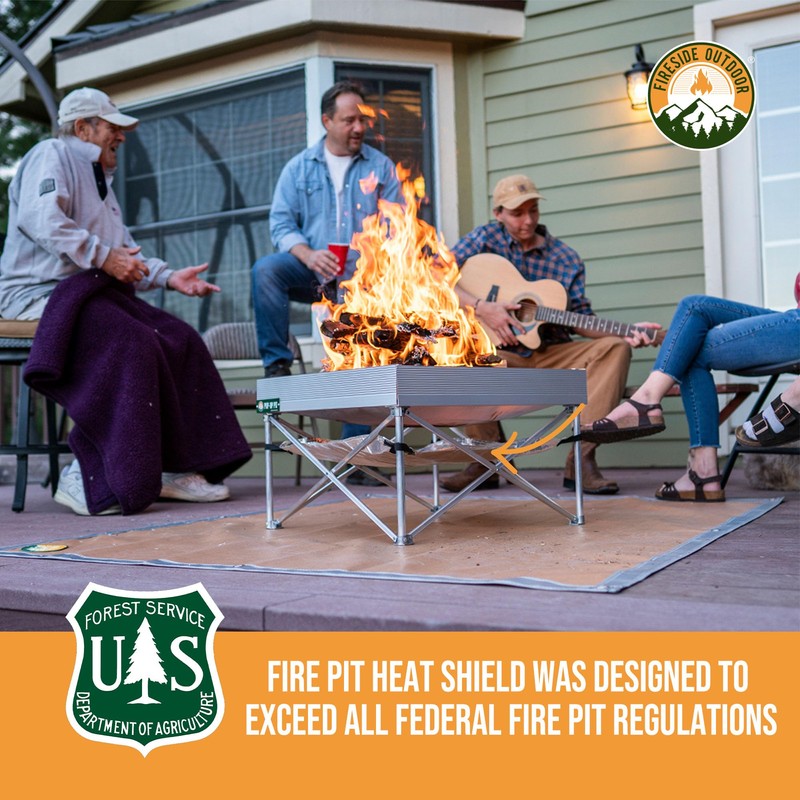 Fireside Outdoor Replacement Heat Shield 24"x24" - Firepits for Outside,