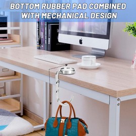 Collazoey 2 x Table Handbag Holder Hook Foldable Non-Slip Bag Hook Holder for Handbags in the Desk, Restaurant, Bar, Hanger up to 5 kg