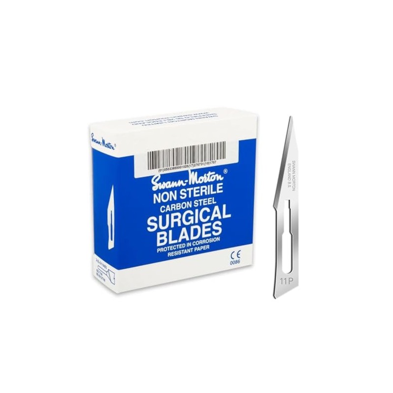 Swann-Morton 0191 Carbon Steel Surgical Scalpel Blade Non Sterile #11P