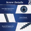 Pocket Hole Screws #8 x 1-1/2", Goobetter 100 Pcs Pocket