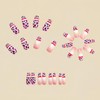 Coffin Square Press on Nails Pink Leopard Print Fake Nails