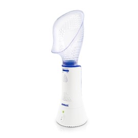 Crane x Halls Personal Vaporizer Steam Inhaler, Throat Steamer, Warm Steam Sinus Inhaler for Congestion and Cough Relief, Vapor Pad Compatible, Vocal Steamer for Singers