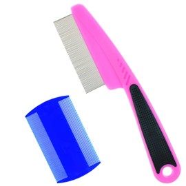 Flea Lice Comb Stainless Steel Dog Cat Grooming Combs Professional Pet Tear Stain Remover