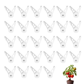 SHUOHONG Pack of 30 Plant Benders, Low Stress Training Clips, 360° Adjustable Plant Clips, Plant Growth Bender Clips, for Bending Plant Stems and Changing the Growth Direction (White)