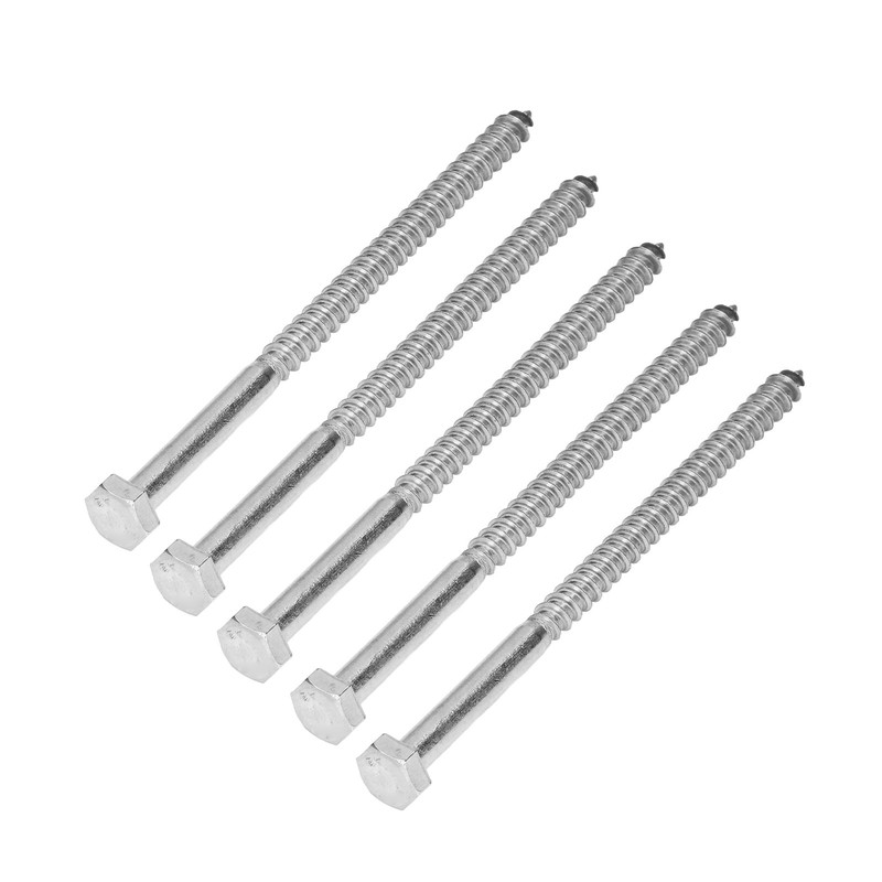 304 Stainless Steel Half Thread Bolt Wood Hex Lag Screws