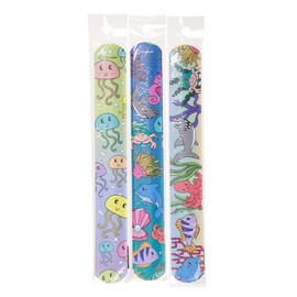 DUCKIEZ Snap Bracelets for Kids Party Bag Fillers Slap Bracelet Snap Band Boys and Girls Bracelets Wristbands (Ocean, 12, Bracelets)