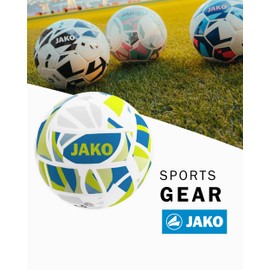 JAKO Iconic Mini Ball, White/JAKO Blue/Neon Yellow, 1