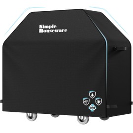 Simple Houseware 58 in. Heavy-Duty BBQ Gas Grill Cover, 600D Polyester Waterproof, Weather-Resistant