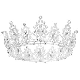 Bumlofa Princess Crown Women's Luxury Crown with Crystals, Elegant Bridal Crown for Wedding & Party