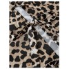 Floerns Women's Leopard Print Sleeveless Jacket Vests Cheetah Tie Up