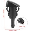 MACHSWON Car Windshield Wiper Washer Nozzle Sprayer Jet 2pcs Replacement