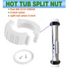 （White） 2PCS Pump Union Split Nut Repair Kit for Hot