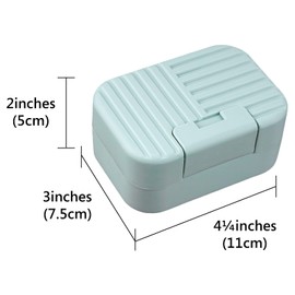 ADORILA 2 Packs Travel Soap Container with Lid, Portable Bar Soap Box for Traveling, Sealed Soap Saver Holder for Bathroom, Shower (Pink & Green)