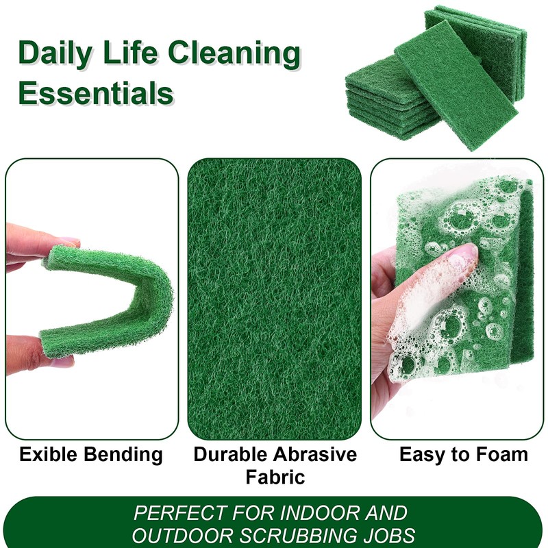 Sibba Pack of 10 Scouring Pads, Kitchen Sponge, High Performance