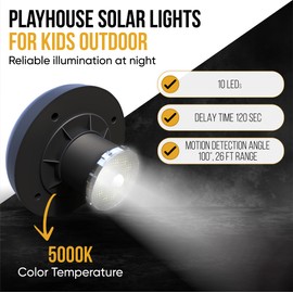 Portable Toilet Solar Motion Sensor Lights Roof Mounted Light up Chicken Coop Dog House Storage Sheds Girl Play House Outdoor Battery-Powered LED Night Lights for Camping Outhouse Kit Portable Potty