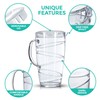 LIVIVO Swirl Design 2L Plastic Pitcher Jug with Lid and