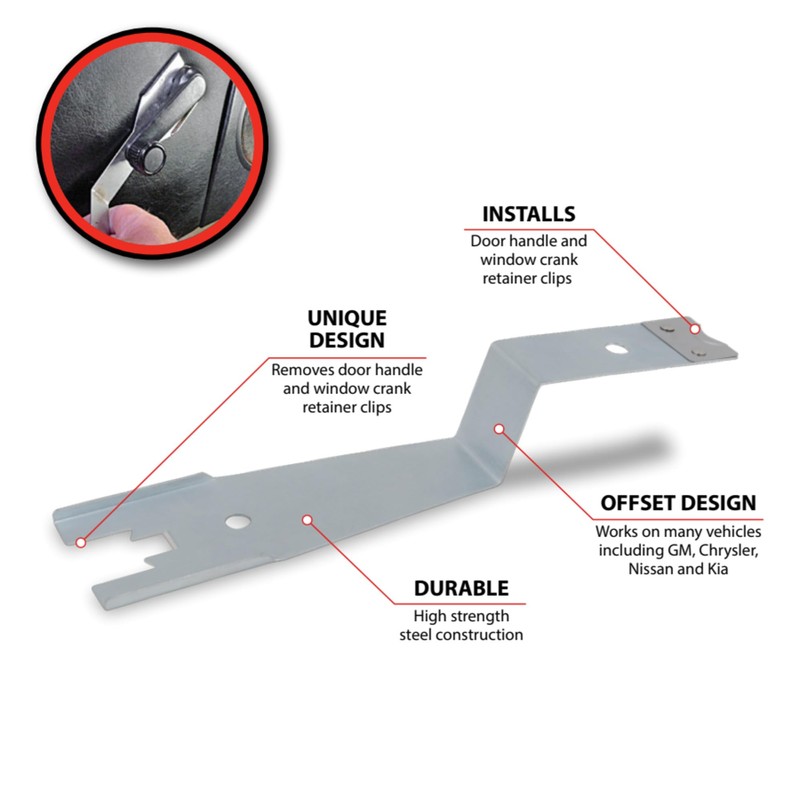 Performance Tool W80646 Door/Window Handle Clip Tool, 1 Pack