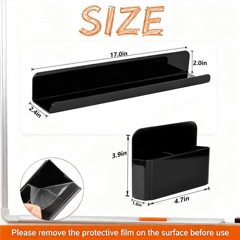 HUACUESY 2-Pack Mag Bookshelf for Board - 2 Large Pen