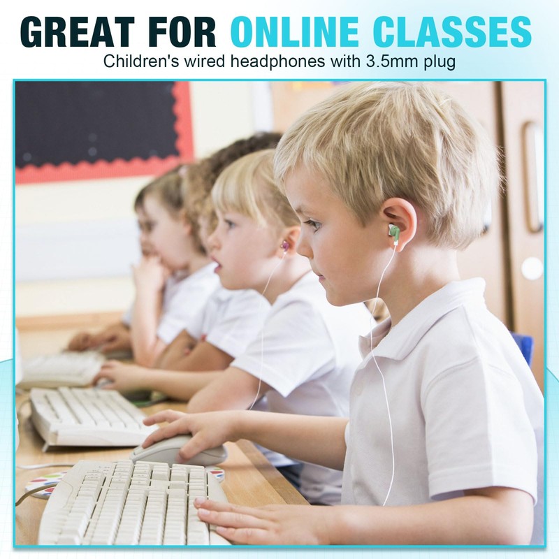 Konohan 100 Pack Kids Earbuds Wired Earphones Wired Earbuds Multipack