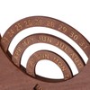 Wooden Disc Calendar Dark Brown Rotatable Disc Natural Wood Vintage