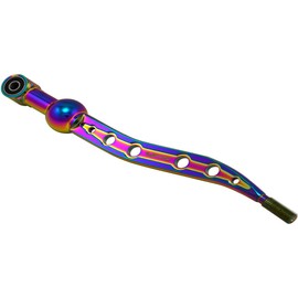 VMS Racing Dual Bend SHORT THROW SHIFTER in NEO CHROME NeoChrome CNC Aluminum Metal for Honda Civic CX LX DX EX Si CRX CTR iTR VTEC V-TEC LS GS GSR 2DR 4 DR 2 4 Door Coupe Hatchback HB JDM 88 89 90 91 92 93 94 95 96 97 98 99 00