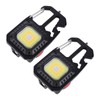 2 Pcs Keychain Work Light High Bright Mini COB Lamp