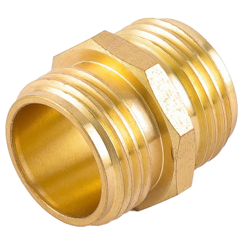 2 Pack 3/4 Inch Brass Garden Hose Adapter Male to