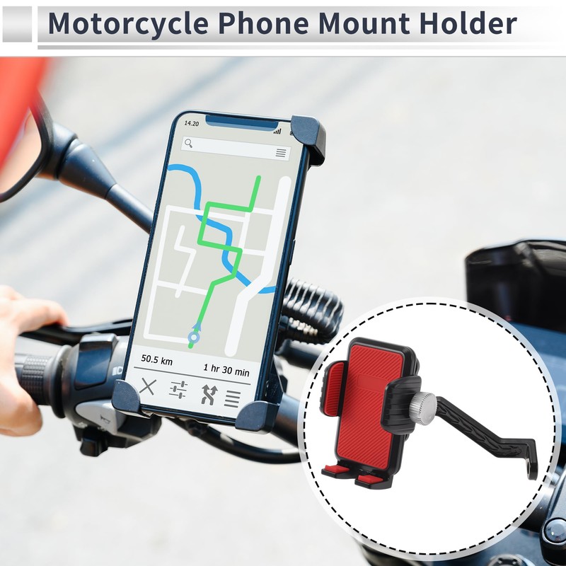Motoforti Motorcycle Phone Mount Holder Motorbike Scooter Phone Holder for