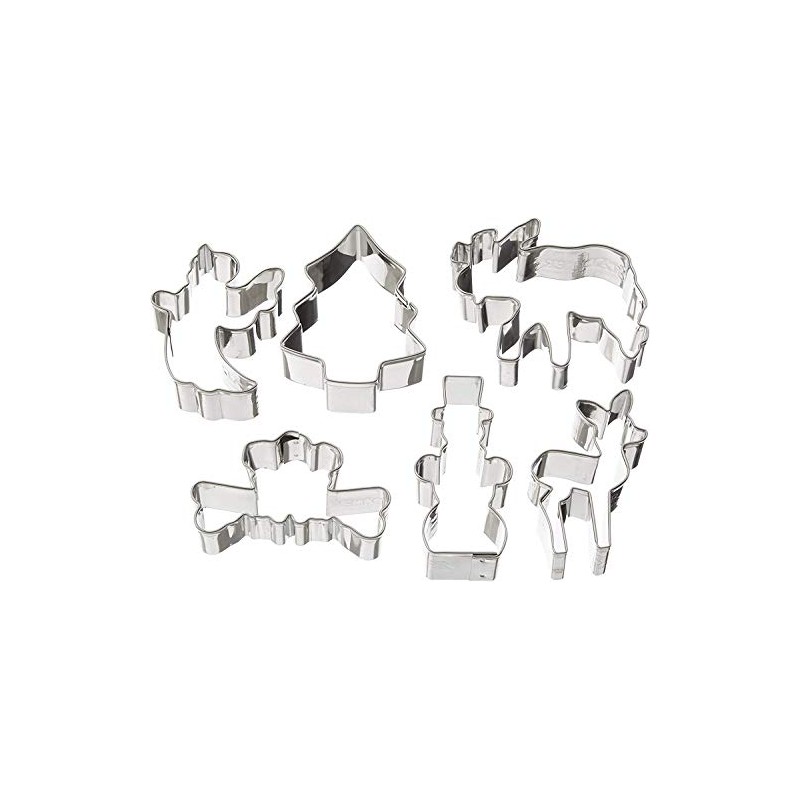 Städter Cookie Cutters Set of 6 Christmas Design Stainless Steel