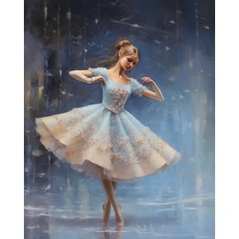 SVINOILER Paint by Numbers for Adults, Woman Dancing Ballet, Paint by Number on Canvas, DIY Oil Painting for Gift Home Wall Decor, 40x50cm, Without Frame