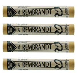 Tarrence Rembrandt Soft Pastel, Set of 4, Yellow Ochre, 7 T3199-227-7