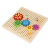 Wooden Peg Board Game DIY Mushroom Nails Jigsaw Puzzle Preschool