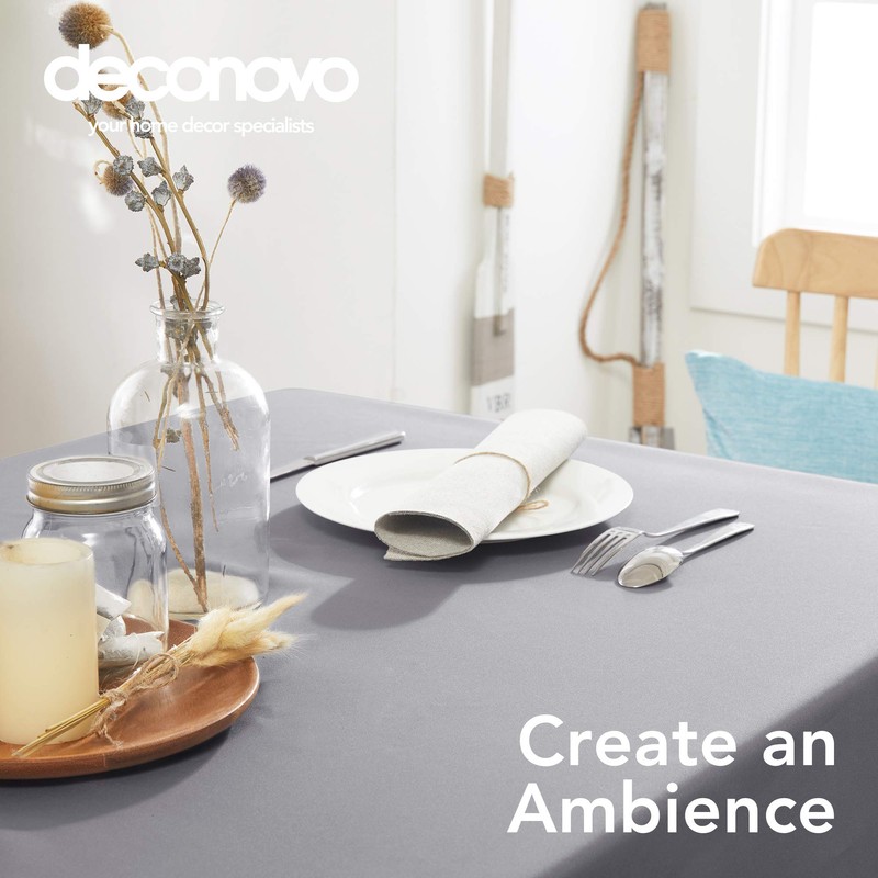 Deconovo Oxford Decorative Table Cloth Rectangle Water Resistant Tablecloth for