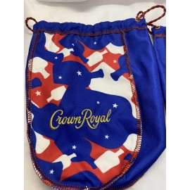 Crown Royal Limited Edition Patriotic Red White Blue Camo Bag Lot Of 2