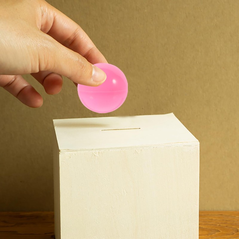 Didiseaon 50 Pcs Openable Raffle Balls, Pink PVC Lottery Capsules,
