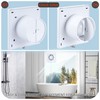 Hose Vary 4 Inch Wall-Mounted Exhaust Fan, Window Bathroom Fan,