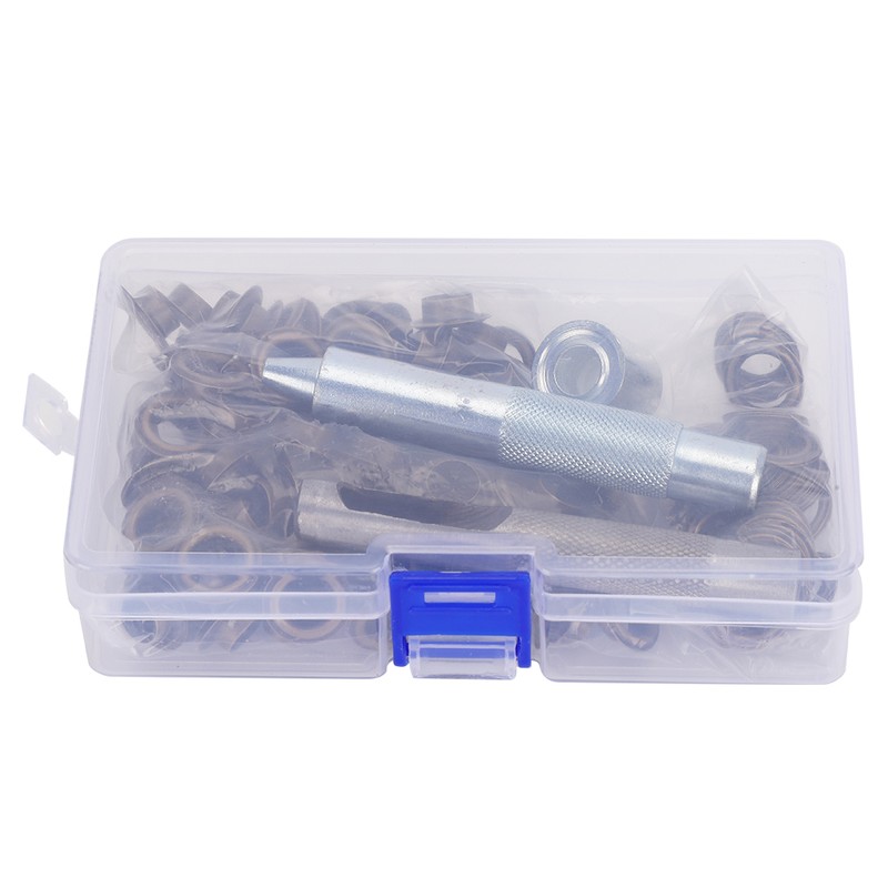 100pcs Bronze Round Eyelet Punch Die Tool Kit DIY Eyelets