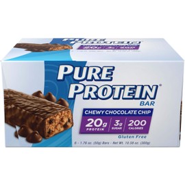 Pure Protein High Protein Bar Chewy Chocolate Chip - 6 CT
