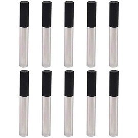 Tubos Vacíos de Brillo Labial Cuadrados 5ml de Plástico Blanco Paquete de 10 Piezas, Diseño Simple y Portátil, para Muestras de Gloss y Uso Diario