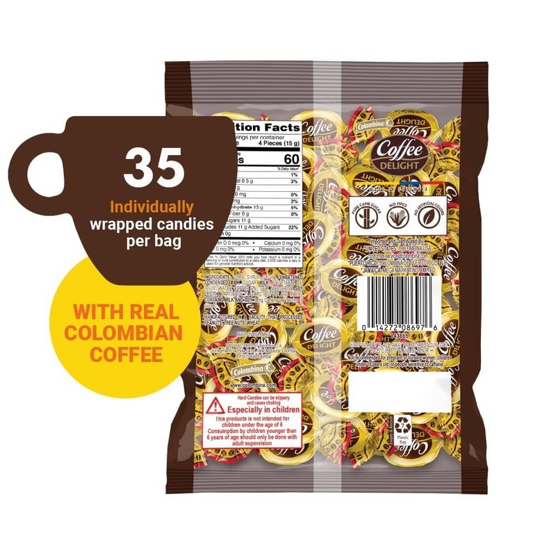 Colombina Coffee Delight Coffee Flavored Hard Candy, 4.7 Ounce